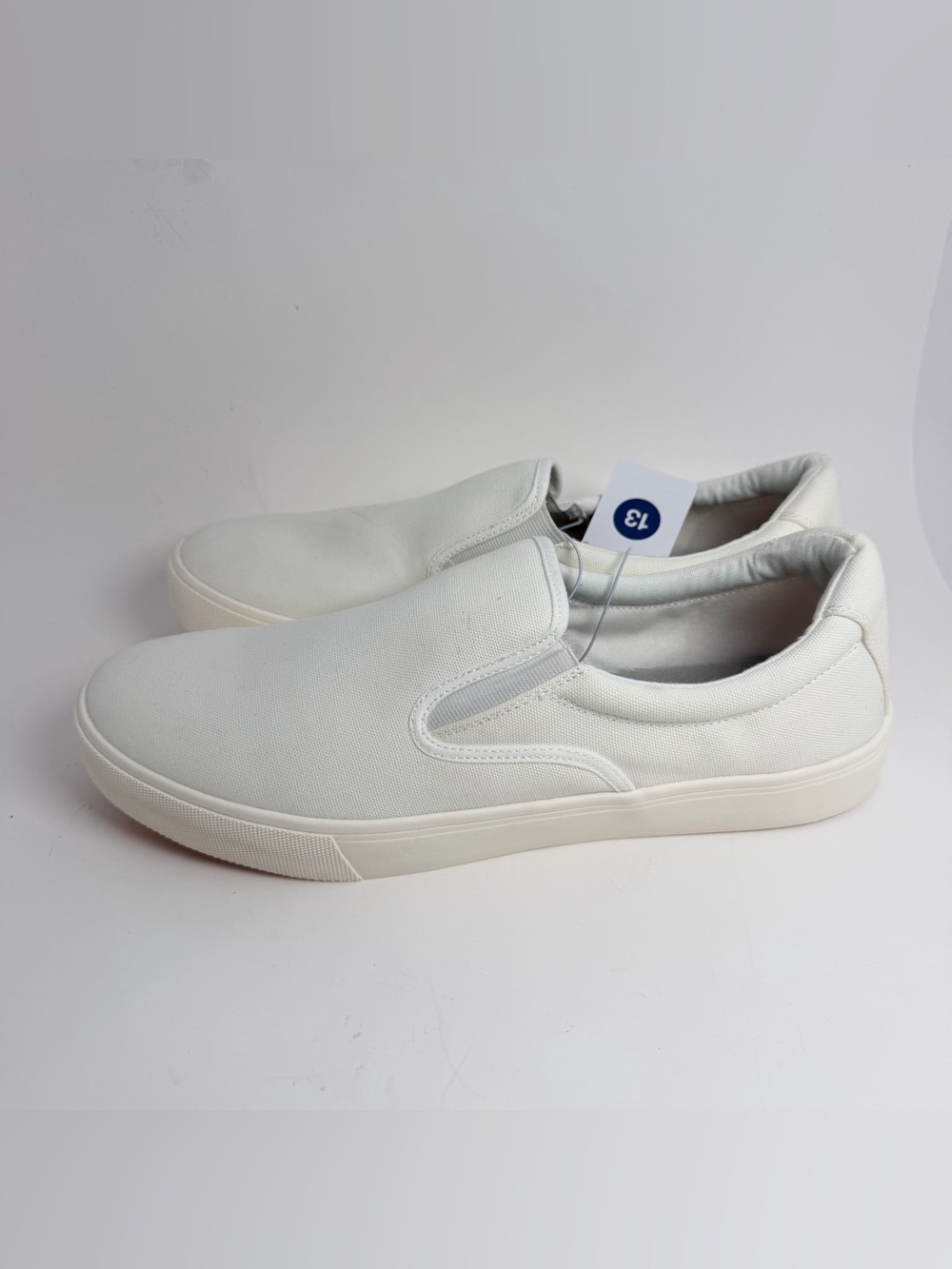 Men's White Slip-On Canvas Loafers — Casual Comfort